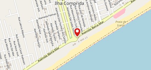 Disk lanche Shibatas Ilha Comprida no mapa