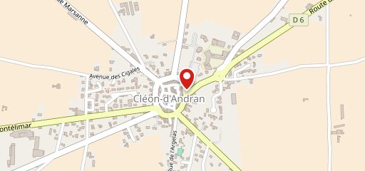 snack sur le pouce sur la carte