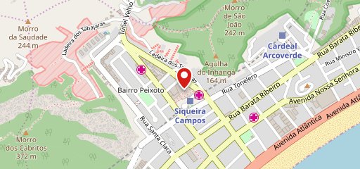 Substation Bar Club / Balada Zona Sul / Copacabana / Siqueira Campos RJ no mapa