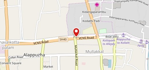 THAFF Delicacy Restaurant YMCA Alappuzha on map