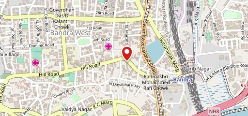 Tossin Pizza Hill Road Bandra Best Pizza in Mumbai on map