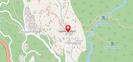 Upper Bhagsu Nag-Mc-Leod Ganj on map