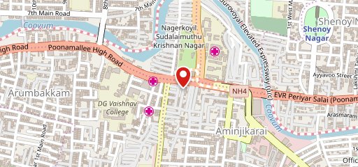 Veg restaurant on map