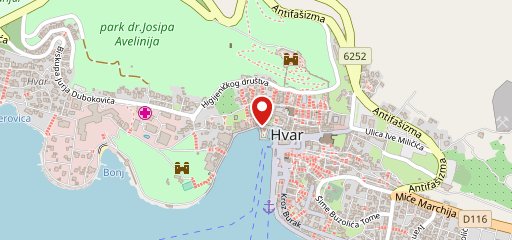 Vintage Bar Hvar sulla mappa
