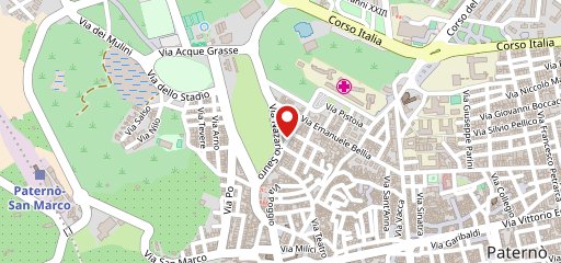 Gastronomia Vulcano sulla mappa