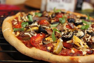 pizza con verdure
