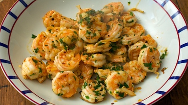 Garlic prawns